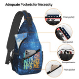 KWJSLOR It'S me hi i'M the teacher it'S me Crossbody Backpack Libertarian porcupine Chest Bag Lightweight One Strap Backpack Multipurpose Travel Hiking For Men Women