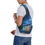 KWJSLOR It'S me hi i'M the teacher it'S me Crossbody Backpack Libertarian porcupine Chest Bag Lightweight One Strap Backpack Multipurpose Travel Hiking For Men Women