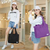 KYALOU Utility Large Canvas Tote Bag with Pockets, Women Casual Shoulder Bags with 13 Exterior & Interior Pockets for Work Gym Beach Travel Shopping Grocery (Black)
