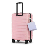 KYME Luggage Sets 2 Piece Suitcase Set Hardshell 20 inch/24 inch Luggage with Spinner Wheels Hardside PC+ABS Checked Large Suitcase with TSA Lock for Women Pink