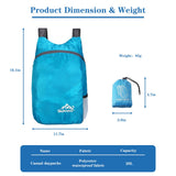 KZQUVM Ultra Lightweight Travel Foldable Backpack,Water Resistant Reusable Hiking Daypack for Camping Outdoor for Women&Men