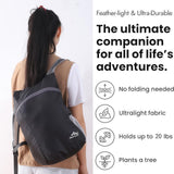 KZQUVM Ultra Lightweight Travel Foldable Backpack,Water Resistant Reusable Hiking Daypack for Camping Outdoor for Women&Men