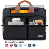 Lacdo 360° Protective Laptop Shoulder Bag, 15 - 15.6 inch Laptop Sleeve Case for Acer HP Lenovo Dell ASUS Laptop, Acer Aspire, HP Pavilion, Dell Inspiron, Lenovo IdeaPad,ASUS ZenBook Computer Bag, Black