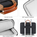 Lacdo 360° Protective Laptop Shoulder Bag, 15 - 15.6 inch Laptop Sleeve Case for Acer HP Lenovo Dell ASUS Laptop, Acer Aspire, HP Pavilion, Dell Inspiron, Lenovo IdeaPad,ASUS ZenBook Computer Bag, Black