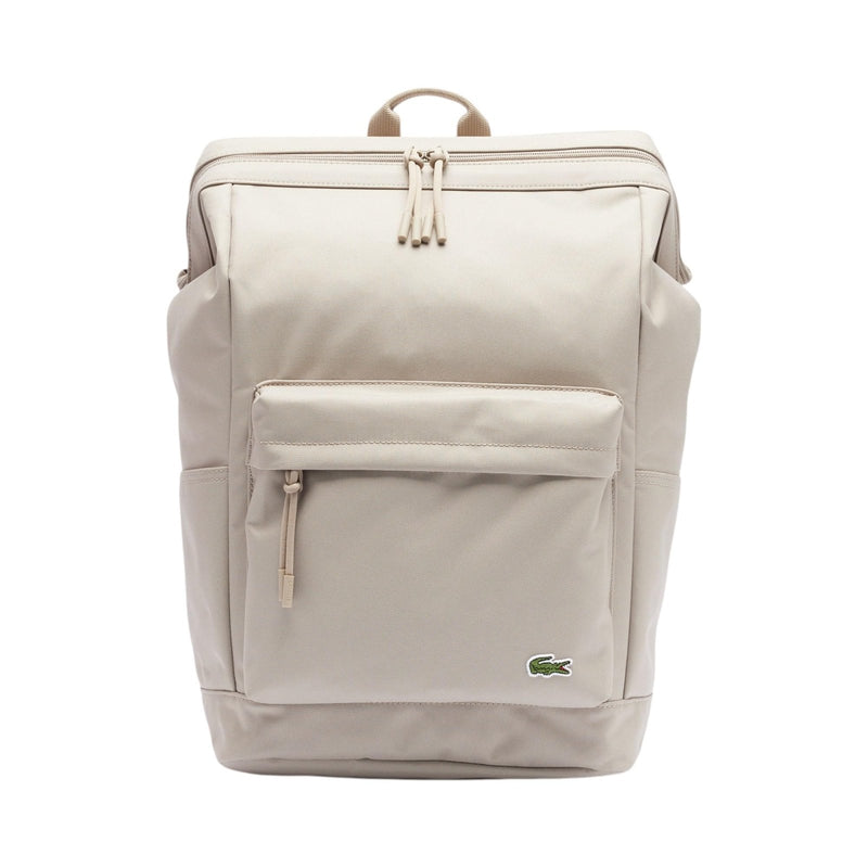 Lacoste Unisex Neocroc Rectangular Backpack, Roasted Cashew, One Size