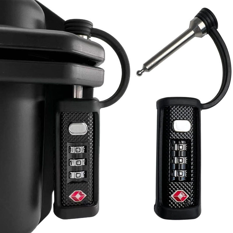 LAFENLIN 2 - Pack Gun Case Locks, TSA Approved 3 - Digit Heavy Duty Padlocks for Secure Air Travel & Home Storage, Fits Gun, Rifle, Handgun, Shotgun & Pistol Cases, Black