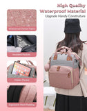Lamroro Diaper Bag Backpack with Changing Station, Waterproof Large Capacity, Baby Bag for Mom & Dad, 18 Pockets+USB Port, Foldable Changing Pad, Travel Backpack for Newborn Essentials, Baby Gift