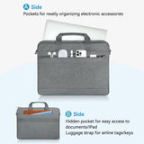 LANDICI 360° Protective Laptop Bag Case 15.6 - 16 Inch with Shoulder Strap, Waterproof Computer Sleeve Cover for MacBook Pro 16, Acer HP Lenovo Dell ASUS Laptop, Slim Briefcase for Men Women, Grey