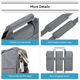 LANDICI 360° Protective Laptop Bag Case 15.6 - 16 Inch with Shoulder Strap, Waterproof Computer Sleeve Cover for MacBook Pro 16, Acer HP Lenovo Dell ASUS Laptop, Slim Briefcase for Men Women, Grey