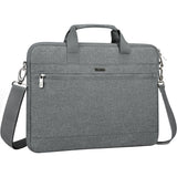 LANDICI 360° Protective Laptop Bag Case 15.6-16 Inch with Shoulder Strap, Waterproof Computer Sleeve Cover for MacBook Pro 16, Acer HP Lenovo Dell ASUS Laptop, Slim Briefcase for Men Women, Grey