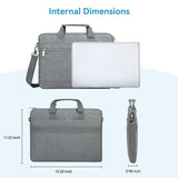 LANDICI 360° Protective Laptop Bag Case 15.6 - 16 Inch with Shoulder Strap, Waterproof Computer Sleeve Cover for MacBook Pro 16, Acer HP Lenovo Dell ASUS Laptop, Slim Briefcase for Men Women, Grey