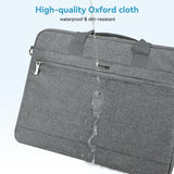 LANDICI 360° Protective Laptop Bag Case 15.6 - 16 Inch with Shoulder Strap, Waterproof Computer Sleeve Cover for MacBook Pro 16, Acer HP Lenovo Dell ASUS Laptop, Slim Briefcase for Men Women, Grey