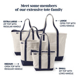 Lands' End Natural Open Top Canvas Tote Natural/silver Graphite Medium Regular Handle