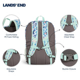 Lands' End Unisex Kids Large ClassMate Lightweight Durable Elementary School Backpack, Peacock