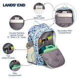 Lands' End Unisex Kids Large ClassMate Lightweight Durable Elementary School Backpack, Peacock