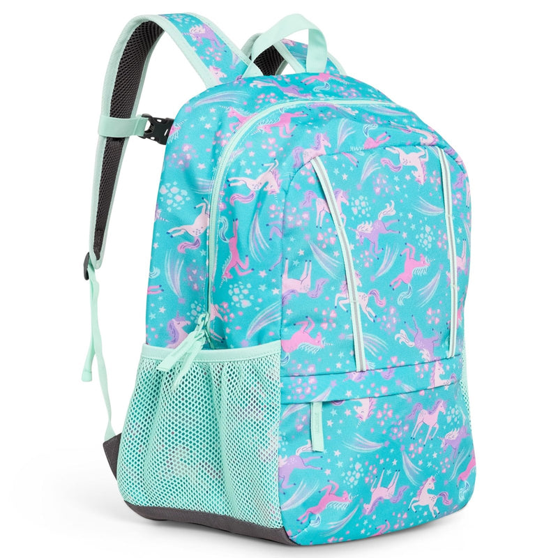 Lands' End Unisex Kids Medium ClassMate Lightweight Durable Elementary School Backpack, Ceramic Blue