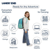 Lands' End Unisex Kids Medium ClassMate Lightweight Durable Elementary School Backpack, Ceramic Blue