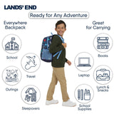 Lands' End Unisex Kids Medium ClassMate Lightweight Durable Elementary School Backpack, Chambray