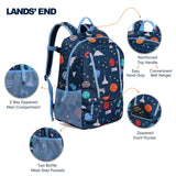 Lands' End Unisex Kids Medium ClassMate Lightweight Durable Elementary School Backpack, Chambray