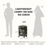 Lanuitjoy 20 inch Carry On Luggage Expandable Top Opening/Clamshell Opening, TSA Approved Carry On Luggage Hard Shell Suitcases, Lightweight Away Carry On Suitcases, Grey