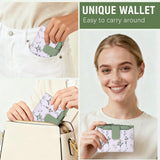 Lapensa Small Womens Wallet - soft Leather RFID Blocking Bifold Zipper Pocket Credit Card Purse - Floral Pattern Wallet with ID Window (green)