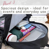 Lapimou Ita Bag Cute Kawaii Backpack Bookbag Pin Display Ita Bags with Insert Japanese Anime Cutecore Accessories Kawaiicore (black)