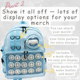 Lapimou Ita Bag Cute Kawaii Backpack Bookbag Pin Display Ita Bags with Insert Japanese Anime Cutecore Accessories Kawaiicore (black)