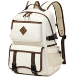 Laptop Backpack 15 - 17 Inch for Women Men Large College Bookbag Elementary Middle High School Bag for Kids Teens Girls Boys Student Waterproof Travel Backpacks Book Rucksack Work Daypack Beige