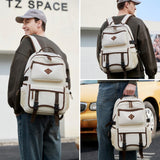 Laptop Backpack 15 - 17 Inch for Women Men Large College Bookbag Elementary Middle High School Bag for Kids Teens Girls Boys Student Waterproof Travel Backpacks Book Rucksack Work Daypack Beige