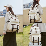 Laptop Backpack 15 - 17 Inch for Women Men Large College Bookbag Elementary Middle High School Bag for Kids Teens Girls Boys Student Waterproof Travel Backpacks Book Rucksack Work Daypack Beige