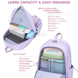 Laptop Backpack 15.6 Inch Kids Elementary Middle High School Bag College Backpacks Anti Theft Travel Back Pack Large Bookbags for Teens Girls Women Students (Purple)