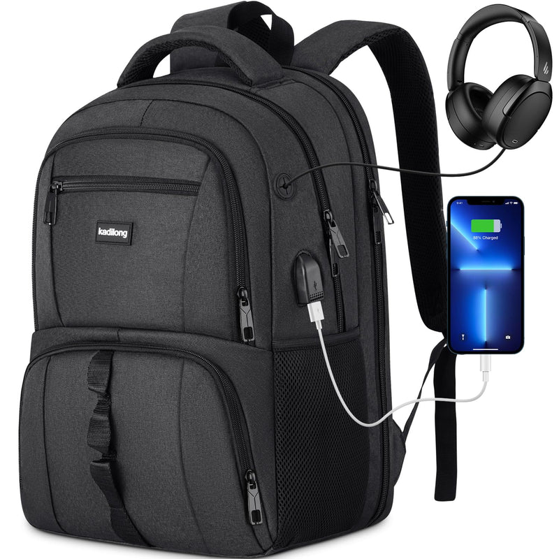Laptop Backpack for Men Women,College School Bookbags Computer Bag Gift for Teenage Boys Girls,Business Travel Back Pack Anti Theft with USB Charging Port Fits 15.6 Inch Notebook,Water Resistant