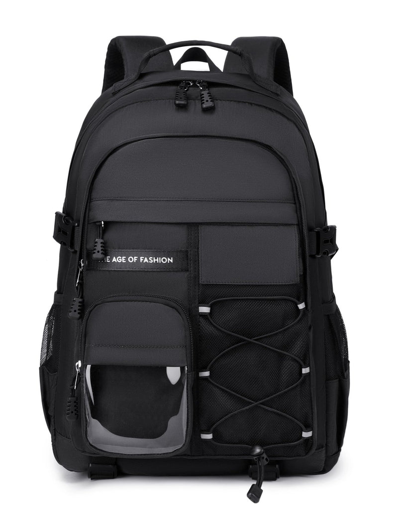 Laptop Backpack For Teen Boys Girls Durable Bookbag Middle High School Bag Women Men Waterproof Travel Daypack (BLack)