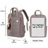 Laptop Backpack for Women 15.6 - inch Slim - Laptop Bag Computer Case Purse Travel Lightweight Medium Size Satchel Daypack 16 - inch Water - resistant Business Comutter Fashion Stylish Nylon Khaki