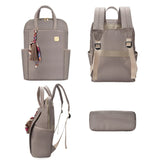 Laptop Backpack for Women 15.6 - inch Slim - Laptop Bag Computer Case Purse Travel Lightweight Medium Size Satchel Daypack 16 - inch Water - resistant Business Comutter Fashion Stylish Nylon Khaki