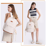 Laptop Backpack for Women, Fits 15.6 inch Travel Backpack with USB Charging Port, Stylish Quilted Work Business Computer Bag