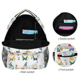 Laptop Backpack for Women Men Fashion Sports Backpack with Chest Strap for Travel Trip Cartoon Funny Gnomes White