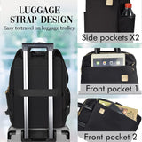 Laptop Backpack for Women Slim Travel - Laptop Bag Computer Case Fit up to 15.6 - inch Notebook Lightweight Medium Size Purse for Work Bookbag Water - resistant Business Fashion Stylish Nylon Black