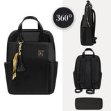 Laptop Backpack for Women Slim Travel - Laptop Bag Computer Case Fit up to 15.6 - inch Notebook Lightweight Medium Size Purse for Work Bookbag Water - resistant Business Fashion Stylish Nylon Black