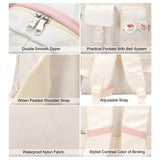 Laptop Backpacks 15.6 Inch College Backpack Elementary Middle High School Bag Large Cute Bookbags Anti Theft Travel Back Pack Casual Daypack Kids Book Bag for Teens Girls Women Students (Off - white)