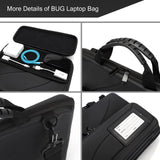 Laptop Case for 14.1 - 15.6 Inch Macbook Pro Air Chromebook HP Lenovo Work - in Notebook Computer Hard Shell Laptop Bag for Men Women with Pouch and Shoulder Strap (14.2"L x 9.5"W, Black)