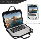 Laptop Case for 14.1 - 15.6 Inch Macbook Pro Air Chromebook HP Lenovo Work - in Notebook Computer Hard Shell Laptop Bag for Men Women with Pouch and Shoulder Strap (14.2"L x 9.5"W, Black)