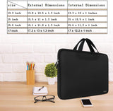 Laptop Sleeve Bag 15.6 Inch, Durable Traveling Briefcase Handle Bag & with Extra Pockets, Computer Protective Case Compatible for 15 15.6 inch HP, Dell, Acer, Asus, Black