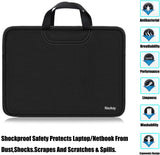 Laptop Sleeve Bag 15.6 Inch, Durable Traveling Briefcase Handle Bag & with Extra Pockets, Computer Protective Case Compatible for 15 15.6 inch HP, Dell, Acer, Asus, Black