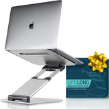 Laptop Stand for Desk, Ergonomic Sit to Stand Laptop Holder Convertor, Adjustable Height from 2.1