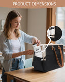 Laptop Tote Bag for Women Work, Multi - pocket Teacher Handbag with Cup Holder, 17.3 Inch Computer Purse for Office, Travel