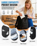 Laptop Travel Backpack for Women Men Bag College Airline Approved Carry On Luggage Backpack Lightweight Business Personal Item Bag Work Bookbags Large Capacity Waterproof Purse Casual Daypack Black