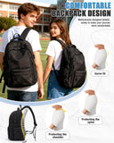 Laptop Travel Backpack for Women Men Bag College Airline Approved Carry On Luggage Backpack Lightweight Business Personal Item Bag Work Bookbags Large Capacity Waterproof Purse Casual Daypack Black