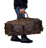 Large 28 inch duffel bags for men holdall leather travel bag overnight gym sports weekend bag