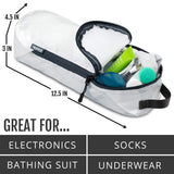 Large Compression Packing Cubes 6 Piece Set for Travel with Lightweight Laundry Bag for Carry - On Suitcase by TRIPPED Travel Gear (White)